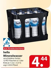 hella Mineralwasser bei famila Nordost in Stade hella Mineralwasser im Angebot bei famila Nordost Stade für 4,44 €