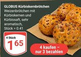 Aktuelles Kürbiskernbrötchen Angebot bei GLOBUS in Wiesbaden ab 1,65 €