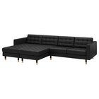 Aktuelles 4er-Sofa mit Récamieren Grann/Bomstad schwarz/Holz Grann/Bomstad schwarz Angebot bei IKEA in Bielefeld ab 2.299,00 €