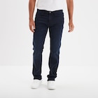 Promo Jean stretch coupe regular denim blue black homme à 35,99 € dans le catalogue La Halle à Beauvais