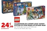 Calendrier de l'Avent LEGO HARRY POTTER ou STAR WARS ou SPIDER-MAN à Hyper U dans Saint-Lormel