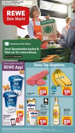 Aktueller REWE Prospekt mit Schweinefleisch, "Dein Markt", Seite 1