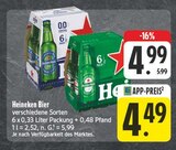 Bier im Angebot bei EDEKA in Annaberg-Buchholz Bier Angebote von Heineken bei EDEKA Annaberg-Buchholz für 4,49 €