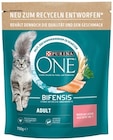 Aktuelles One Katzenahrung Adult oder One Katzenahrung Sensitive Angebot bei REWE in Lübeck ab 3,29 €