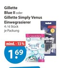 Blue II von Gillette im aktuellen V-Markt Prospekt für 1,69 €