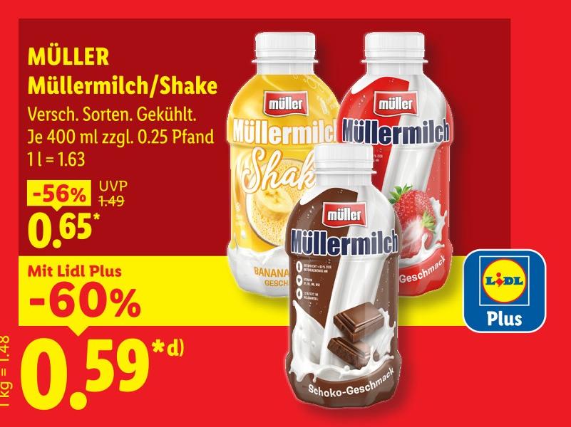Müllermilch Erdbeere