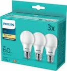 Lot 3 ampoules 60w e27 blanc chaud - PHILIPS en promo chez Intermarché Calais à 4,99 €