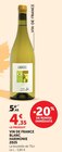Vin de France Blanc 2025 - Harmonie en promo chez Super U Toulouse à 4,35 €