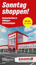 toom Baumarkt Prospekt für Villingen-Schwenningen: "Sonntag shoppen!", 1 Seite, 19.04.2026 - 19.04.2026