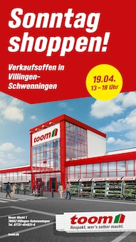 toom Baumarkt Prospekt Sonntag shoppen! mit 1 Seite