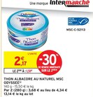 Thon Albacore au Naturel MSC - Odyssee dans le catalogue Intermarché Super