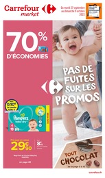 Catalogue Carrefour Market à Montayral, avec 48 pages Prospectus Carrefour Market à Montayral, "Pas de fuites sur les promos", 48 pages, 27/09/2022 - 09/10/2022