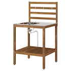 Regalelement für Spüle hellbraun lasiert/Edelstahl für draußen Angebote von NÄMMARÖ bei IKEA Nordhausen für 139,00 €