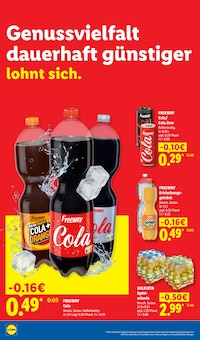 Cola im aktuellen Lidl Prospekt (Freiberg) Cola im Lidl Prospekt "Der Preisführer macht Deutschland dauerhaft günstiger!" mit 42 Seiten (Freiberg)