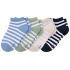 4 Paar Baby Sneaker-Socken mit Streifen für 5,00 € bei Ernstings family im Angebot 4 Paar Baby Sneaker-Socken mit Streifen im aktuellen Ernstings family Prospekt