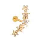 Piercing en or jaune et oxydes de zirconium fleurs en promo à 92,00 € chez E.Leclerc Piercing en or jaune et oxydes de zirconium fleurs dans le catalogue E.Leclerc