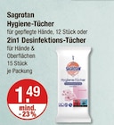 Hygiene-Tücher von Sagrotan im aktuellen V-Markt Prospekt für 1,49 €