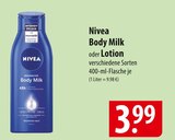 Nivea Body Milk oder Lotion Angebote bei famila Nordost Bremen für 3,99 €