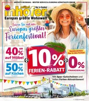 Aktueller Möbel Inhofer Prospekt "Feiern Sie mit uns Europas größtes Ferienfestival!" mit 34 Seiten