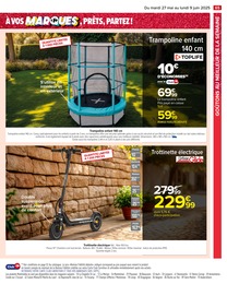 Prix et réduction Trampoline dans le prospectus Carrefour en cours Offre Trampoline dans le catalogue Carrefour du moment à la page 67