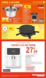 Prix et réduction Appareil Raclette dans le prospectus Intermarché Super en cours Offre Appareil Raclette dans le catalogue Intermarché Super du moment à la page 37