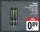 Aktuelles Energy Drink Angebot bei EDEKA in Jena ab 0,89 €