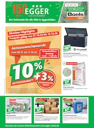 EGGER Fachmarkt Prospekt für Töging: "Oktober-Highlights", 16 Seiten, 07.10.2026 - 19.10.2026