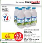 Lait uht demi écrémé bouteille - PÂTURAGES en promo chez Intermarché Bordeaux à 4,41 €