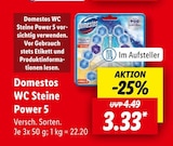 WC Steine Power 5 Angebote von Domestos bei Lidl Bruchsal für 3,33 €