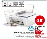 Imprimante multifonction - HP - Hyper U à Angers Imprimante multifonction - HP en promo chez Hyper U Angers à 59,99 €
