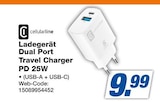 expert Gröblinghoff Kamp-Lintfort - Ladegerät Dual Port Travel Charger PD 25W Angebot im Prospekt Ladegerät Dual Port Travel Charger PD 25W bei expert Gröblinghoff im Kamp-Lintfort Prospekt für 9,99 €
