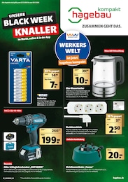 hagebau kompakt Prospekt: "UNSERE BLACK WEEK KNALLER", 8 Seiten, 23.11.2024 - 30.11.2024