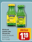 Limette Pur oder Zitrone Pur Angebote von Hitchcock bei REWE Cottbus für 1,19 €