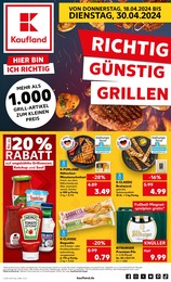 Aktueller Kaufland Supermärkte Prospekt für Künzelsau: RICHTIG GÜNSTIG GRILLEN mit 8} Seiten, 18.04.2024 - 30.04.2024