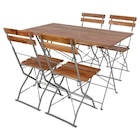 Biergarten Set Klapptisch + 4 Klappstühle klappbar Stahl Akazieholz 120x70cm von Mojawo im aktuellen METRO Prospekt für 299,99 €