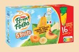 POM'POTES SANS SUCRES AJOUTÉS 5 FRUITS JAUNES POMME/ABRICOT/PÊCHE/POIRE/BANANE - POM'POTES dans le catalogue Intermarché