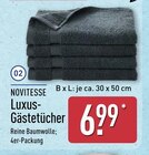 Luxus-Gästetücher von Novitesse im aktuellen ALDI Nord Prospekt für 6,99 €