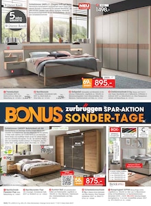 Bett im Zurbrüggen Prospekt "BONUS SONDER-TAGE" mit 42 Seiten (Gelsenkirchen)