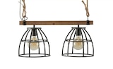 Pendelleuchte 2-flammig schwarz/holz für 197,40 € bei Höffner im Angebot Pendelleuchte 2-flammig schwarz/holz im aktuellen Höffner Prospekt