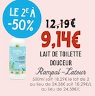 Lait de Toilette Douceur - RAMPAL-LATOUR à 9,14 € dans le catalogue Naturalia