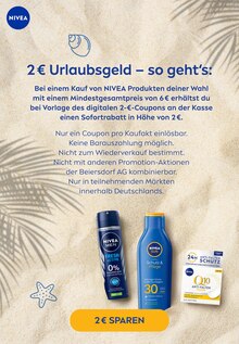 NIVEA Prospekt der aktuellen Woche, gültig von 16.05.2022 bis 12.06.2022 Aktueller NIVEA Prospekt "Sicher dir dein Nivea Urlaubsgeld!" mit 3 Seiten