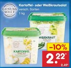 Kartoffel- oder Weißkrautsalat Angebote von GENUSS WELT bei Netto Marken-Discount Kassel für 2,22 €