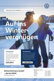 Aktueller Volkswagen Werkstatt & Auto Prospekt in Reilingen und Umgebung, "Auf ins Wintervergnügen" mit 1 Seite, 01.01.2025 - 28.02.2025