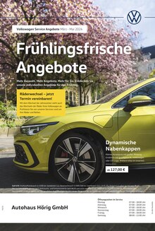 Aktueller Volkswagen Prospekt "Frühlingsfrische Angebote" Seite 1 von 1 Seite für Königsbrück