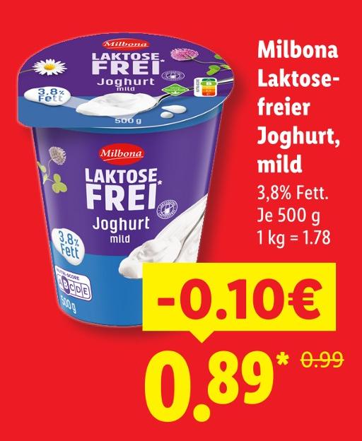 Laktosefreier Joghurt, mild