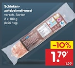 Aktuelle Zwiebelmettwurst Angebote bei Netto Marken-Discount in Frankfurt (Main) Aktuelles Schinkenzwiebelmettwurst Angebot bei Netto Marken-Discount in Frankfurt (Main) ab 1,79 €