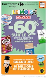Prospectus Supermarchés Carrefour Market en cours à Valdeblore et alentours, "LE MOIS MONOPOLY", 21 pages, 22/09/2026 - 04/10/2026 Catalogue Supermarchés Carrefour Market en cours à Valdeblore et alentours, "LE MOIS MONOPOLY", 21 pages, 22/09/2026 - 04/10/2026