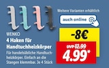 4 Haken für Handtuchheizkörper Angebote von WENKO bei Lidl Ludwigshafen für 4,99 €