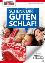 Matratzen Concord Prospekt "Schenk dir guten Schlaf!", 4 Seiten, für Baiersdorf, 03.12.2019 - 22.12.2019 Matratzen Concord Prospekt "Schenk dir guten Schlaf!", 4 Seiten, für Baiersdorf, 03.12.2019 - 22.12.2019