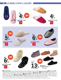 Offre Chaussons Femme dans le catalogue E.Leclerc du moment à la page 44